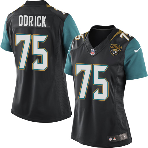 Women's Elite Jared Odrick Nike Jersey Black Alternate - #75 NFL Jacksonville Jaguars